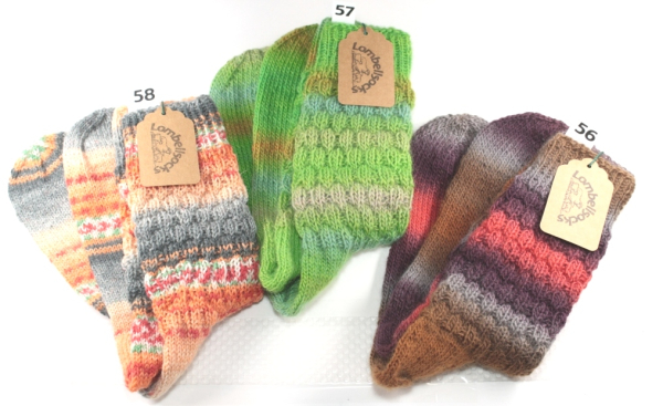 Bunte und Uni-Socken Grösse 37 Nr. 56-57-58
